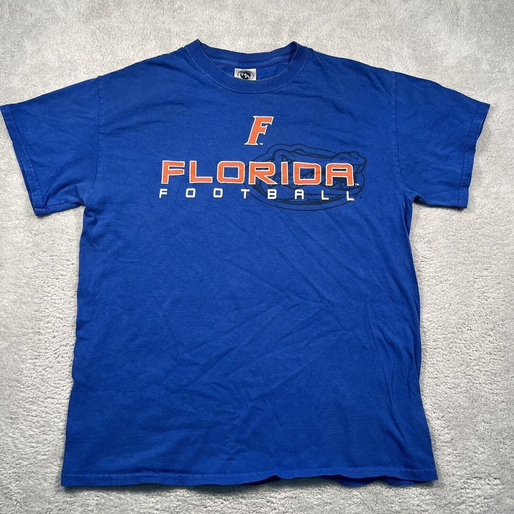 Vintage Y2K New Agenda Florida Gators Football T-Shirt Mens M‎ Blue Graphic Tee